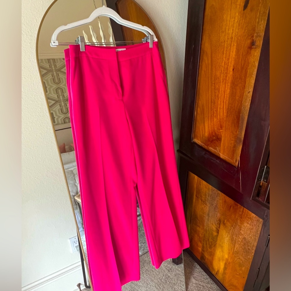 Milly Lennon Cady Pants in pink silk